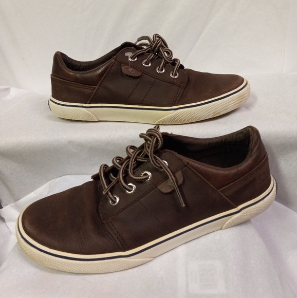 Sperry Other - SPERRY Top-Siders Sneakers OLLIE Brown Leather Youth Size 4M